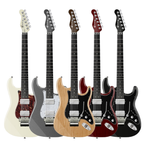 All in-stock Halo custom guitars and custom basses